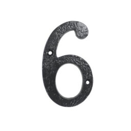 UAP Limited Uap House Number - 6 - Black Cast Iron - 4 Inch - thumbnail 1