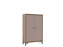 Arte Parii Highboard Cabinet In Pink - W890mm H1400mm D370mm, Vibrant And Chic