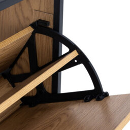 Furniture To Go Seaford Shoe Cabinet In Black And Oak - thumbnail 8