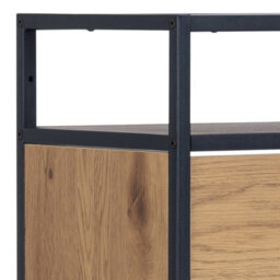 Furniture To Go Seaford Shoe Cabinet In Black And Oak - thumbnail 7