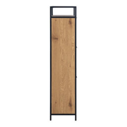 Furniture To Go Seaford Shoe Cabinet In Black And Oak - thumbnail 3