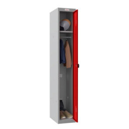 Phoenix Safe Company Phoenix Pl Series Pl1130Grc 1 Column 1 Door Personal Locker Grey Body/red Door With Combination Lock - thumbnail 2