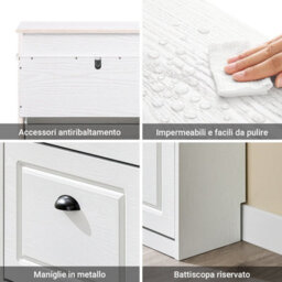Sobuy Fsr78-Wg, Shoe Rack Cabinet With 2 Flip Drawers, Slim Shoe Storage Cabinet,white,w53.5Xd23.8Xh85 - thumbnail 8
