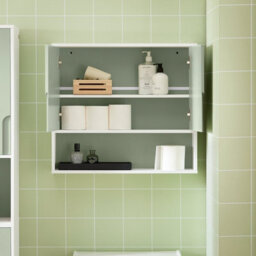 Sobuy Bathroom Wall Cabinet Medicine Storage With 2 Doors White Light Green,bzr140-Gr - thumbnail 8