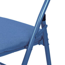 Harbour Housewares Fabric Padded Metal Folding Chairs - Blue - Pack Of 2 - thumbnail 5
