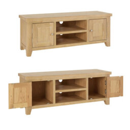 The Furniture Market Cheshire Whitewash Oak Large Tv Stand Unit Up To 60 Widescreen Size - thumbnail 5