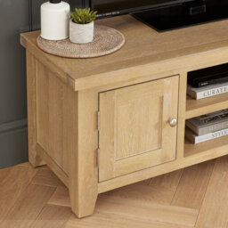 The Furniture Market Cheshire Whitewash Oak Large Tv Stand Unit Up To 60 Widescreen Size - thumbnail 4