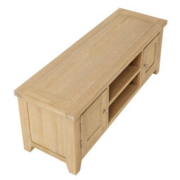 The Furniture Market Cheshire Whitewash Oak Large Tv Stand Unit Up To 60 Widescreen Size - thumbnail 7
