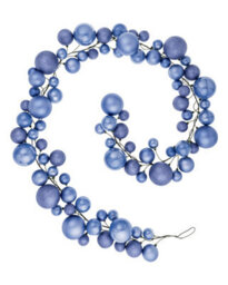 Werchristmas Ice Blue Christmas Bauble Garland 9 Ft Decoration - thumbnail 1