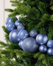 Werchristmas Ice Blue Christmas Bauble Garland 9 Ft Decoration - thumbnail 3