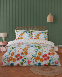 Rapport Home Betty Polyester Reversible Duvet Cover Set With Pillowcase