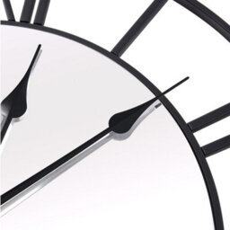 Living And Home 24-Inch Black Simple Non-Tick Mirror Wall Clock Diameter 60Cm - thumbnail 7