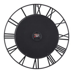 Living And Home 24-Inch Black Simple Non-Tick Mirror Wall Clock Diameter 60Cm - thumbnail 4