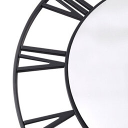 Living And Home 24-Inch Black Simple Non-Tick Mirror Wall Clock Diameter 60Cm - thumbnail 6