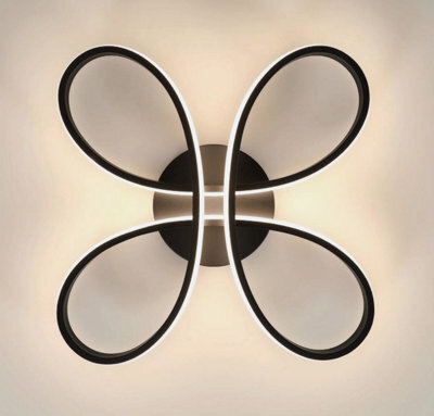 40W Modern Led Ceiling Light Dimmab Flowerchandelier Living Room Remote Control - image 1