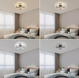 40W Modern Led Ceiling Light Dimmab Flowerchandelier Living Room Remote Control - thumbnail 4
