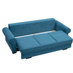Bukiet Modern Upholstered Sofa Bed With Storage Polyurethane Foam Wavy Springs 256X103X95Cm Black - thumbnail 4