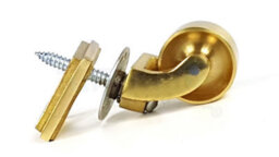 L&F 1X Brass Castor & Square32mm Screw In Castor  Furniture Beds Sofas Chairs Stools - thumbnail 4