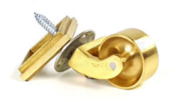 L&F 1X Brass Castor & Square32mm Screw In Castor  Furniture Beds Sofas Chairs Stools - thumbnail 7