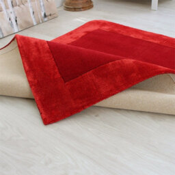 Red Bordered Modern Wool Handmade Rug For Dining Room Bedroom & Living Room-200Cm X 290Cm - thumbnail 5