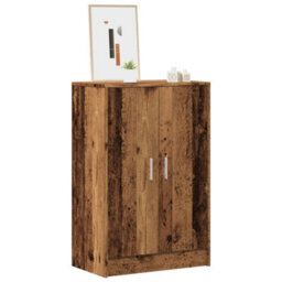 Berkfield Shoe Cabinet Old Wood 60X35X92 Cm Engineered Wood - thumbnail 1