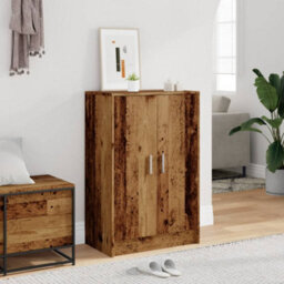 Berkfield Shoe Cabinet Old Wood 60X35X92 Cm Engineered Wood - thumbnail 3