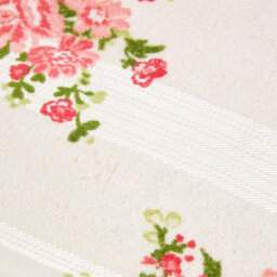 Homescapes Floral Printed Cream Bath Towel 100% Cotton - thumbnail 2