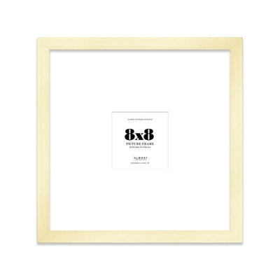 "8X8"" Gold Picture Frame - 8X8"" Square Frame With 4X4"" Mount For 8X8""/4X4"" Pictures Art Deco Style Room Decor, 1 Pack" - image 1