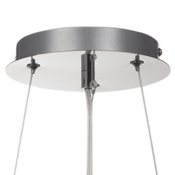 Wyld And Coco Glamour Lighting Chrome Glass Crystal Chandelier For Living And Dining Rooms, Adjustable Height, 50Cm Diameter - thumbnail 6