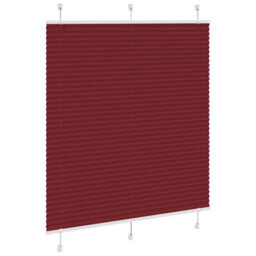 Berkfield Pleated Blind Bordeaux Red 120X150 Cm Fabric Width 119.4 Cm Polyester - thumbnail 3