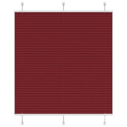 Berkfield Pleated Blind Bordeaux Red 120X150 Cm Fabric Width 119.4 Cm Polyester