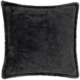 Furn. Kallu Faux Fur Black Cushion Cover - thumbnail 1