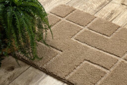 RugsX Bathroom Rug Supreme Lines, Non-Slip, Soft - Beige 50X80 Cm - thumbnail 5