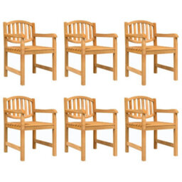 Berkfield 7 Piece Garden Dining Set Solid Wood Teak - thumbnail 3