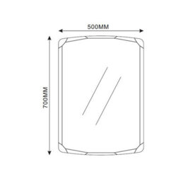 Plum&clay Julia Rectangular Bevelled Edge Frameless Mirror (H)70Cm (W)50Cm - thumbnail 2