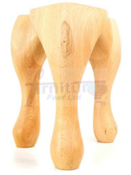 L&F Queen Anne Wooden Legs 150mm High Set Of 4 Natural Replacement Furniture Feet Chairs Sofas Footstools (Self Fixed) - thumbnail 7