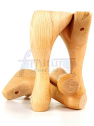 L&F Queen Anne Wooden Legs 150mm High Set Of 4 Natural Replacement Furniture Feet Chairs Sofas Footstools (Self Fixed) - thumbnail 5