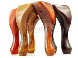 L&F Queen Anne Wooden Legs 150mm High Set Of 4 Natural Replacement Furniture Feet Chairs Sofas Footstools (Self Fixed) - thumbnail 9