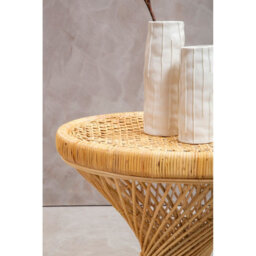 Orsina Twist Design Natural Twisted Table, Sustainable Rattan Coffee Table, Durable Small Table For Living Room - thumbnail 5