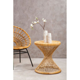 Orsina Twist Design Natural Twisted Table, Sustainable Rattan Coffee Table, Durable Small Table For Living Room - thumbnail 4