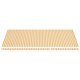 Walplus Replacement Fabric For Awning Garden Sun Shade Canopy Gazebo For Back Door, Porch, Patio Yellow And White 6X3.5 M - thumbnail 3