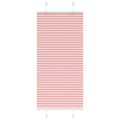 Berkfield Pleated Blind Pink 65X150 Cm Fabric Width 64.4 Cm Polyester - image 1
