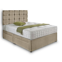 Dining Tables Rio Matching Headboard Divan Set, 2 Drawer On Same Side With Sprung 1500 Comfort Mattress - Double - thumbnail 4