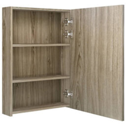 Berkfield Led Bathroom Mirror Cabinet Oak 50X13X70 Cm - thumbnail 5