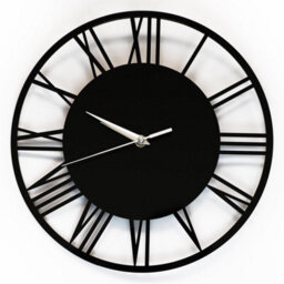Walplus 30Cm X 30Cm Black Wall Clock - Acrylic Gloss Roman Kitchen Wall Clock, Modern Bedroom Wall Clock, Stylish Silent Wall Clock - thumbnail 4
