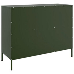 Berkfield Sideboard Olive Green 100.5X39X79 Cm Steel - thumbnail 8