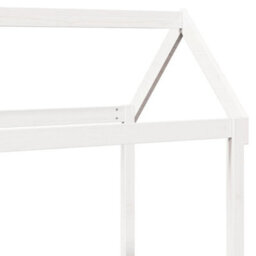 Berkfield Day Bed With Roof Without Mattress White 80X200 Cm Solid Wood - thumbnail 9