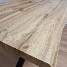 Kosy Koala Durable Wooden Dining Table With X-Shaped Iron Legs, Curved Edge For Dining (Length 117Cm) - thumbnail 5
