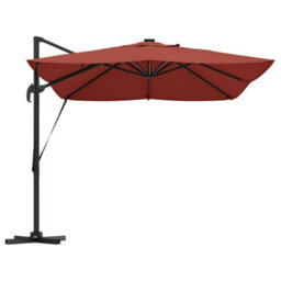 Berkfield Versatile Cantilever Roma Parasol With Leds Terracotta 352X251X265 Cm Aluminium - thumbnail 7