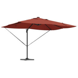 Berkfield Versatile Cantilever Roma Parasol With Leds Terracotta 352X251X265 Cm Aluminium - thumbnail 3